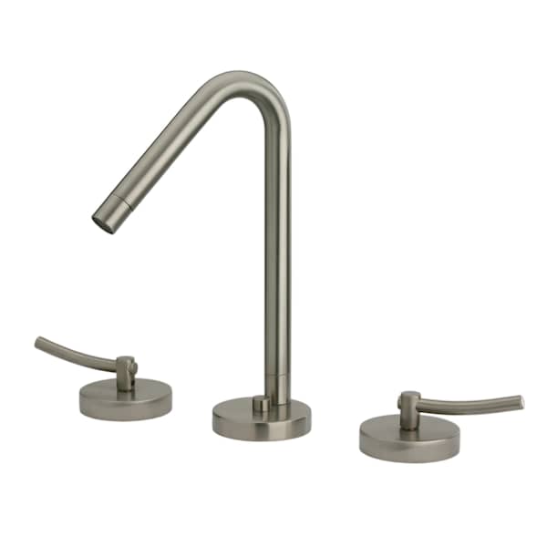 Whitehaus Lavatory Widespread Faucet W/ 45-Degree Swivel Spout, Pop-Up Waste And WH81214-BN - main